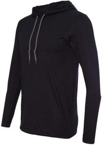 img 2 attached to Men's Anvil Lightweight Long Sleeve Hooded T-Shirt - Optimal Clothing for T-Shirts & Tanks