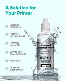 img 2 attached to Ecodot Universal Printhead Cleaning Kit - Compatible with HP, Canon, Brother Inkjet Printers | Works with 8600, 8610, ET-2650, WF-2650, WF-2750, WF-7710, WF-7720, etc. | High Efficiency Premium Syringe | 100ML