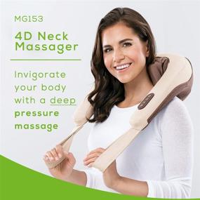 img 3 attached to 🌸 Массажер для шеи Beurer MG153 4D Shiatsu с функцией нагрева для облегчения боли дома - коричневый