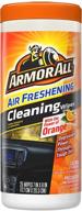 🍊 armor all car interior cleaner wipes - dirt & dust cleaning for cars, trucks, motorcycles - orange (25 count) logo