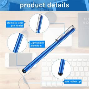 img 2 attached to 🖊️ 130-Piece Slim Capacitive Stylus Touch Pen Set - Universal Digital Pen Compatible with Most Devices Featuring Capacitive Touch Screen, in 10 Vibrant Colors