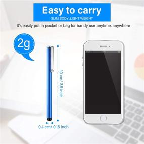 img 3 attached to 🖊️ 130-Piece Slim Capacitive Stylus Touch Pen Set - Universal Digital Pen Compatible with Most Devices Featuring Capacitive Touch Screen, in 10 Vibrant Colors