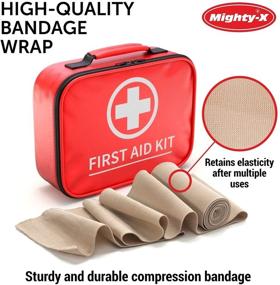 img 3 attached to 🩹 Premium Elastic Compression Bandage Wrap - 8 Pack with Bonus 8 Clips - Durable Medical Grade Bandage (4X - 3 inch, 4X - 4 inch Rolls) Extends up to 15ft Length