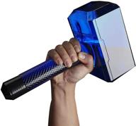 ⚒ large capacity thor hammer shaped water bottle for sports, bpa free drinking water container for gym, bodybuilding, and hiking, blue логотип