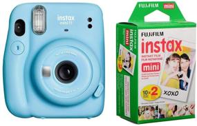 img 1 attached to 📸 Fujifilm Instax Mini 11 Sky Blue Instant Film Camera - Includes Fujifilm Instax Mini Instant Daylight Film Twin Pack (20 Exposures)