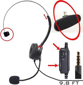 img 3 attached to 🎧 Ultimate Gaming and Chatting Over-Ear Headset - Boom Microphone, Foam-Covered, Lightweight | PC, Laptops, Phones, PS4, Xbox One/X, Nintendo One | Controllable Volume, 10ft Cable