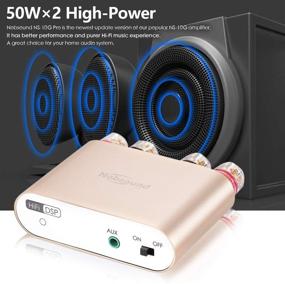 img 3 attached to 🔊 Nobsound NS-10G PRO Gold: 100W Hi-Fi Bluetooth 5.0 Power Amplifier for Home Speaker System