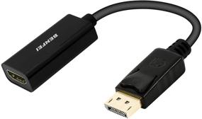 img 4 attached to Gold-Plated DisplayPort to HDMI Adapter (Male to Female) by Benfei - Compatible with Lenovo, Dell, HP, and Other Brands