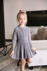 img 2 attached to 🎀 SMILING PINKER Pleated Uniform Sweater for Stylish Girls' Clothing