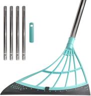 multifunction magic broom sweeper: 4-in-1 floor dryer, dirt & hair remover, pet hair remover, glass wiper - green logo