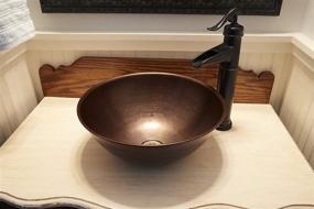 img 1 attached to 🚰 BRV-1405BC Hubble Handmade Aged Copper Vessel Sink by Sinkology, 14-inch, Pure Solid