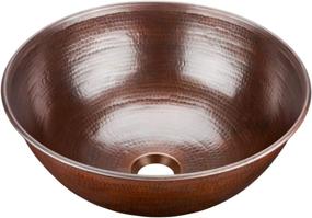 img 4 attached to 🚰 BRV-1405BC Hubble Handmade Aged Copper Vessel Sink by Sinkology, 14-inch, Pure Solid