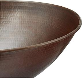 img 2 attached to 🚰 BRV-1405BC Hubble Handmade Aged Copper Vessel Sink by Sinkology, 14-inch, Pure Solid