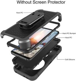 img 1 attached to 📱 Black Shockproof Hybrid PC Silicone Rugged Galaxy S9 Plus Case with Kickstand, Belt Clip Holster - BENTOBEN Heavy Duty Protective Phone Case for Samsung Galaxy S9 Plus