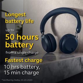 img 3 attached to 🎧 Unleash the Power of Music: Jabra Elite 45h Navy Wireless Headphones - Unmatched Speakers, Endless Battery, Rapid Charge
