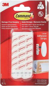 img 4 attached to 🗄️ Effortless Indoor Organization with Command Large Refill Replacement Strips, White, 6-Strips