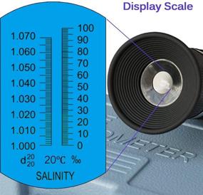 img 2 attached to 🌊 Accurate Salinity Refractometer for Seawater & Marine Aquariums: 0-100 PPT with Auto Temperature Compensation