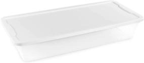 img 4 attached to 🗄 Homz Snaplock Clear Storage Bin with Lid - Large 41 Quart - Set of 2 - White