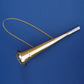 img 1 attached to 📯 Vintage Reproduction Manual Marine Signal Whistle: Brass Fog Horn by Treasure Gurus