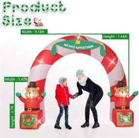 img 2 attached to 🐻 Rocinha 7.5 Ft Tall Soldier Bear Archway: Festive Christmas Inflatable with LED Lights, Perfect for Yard Art and Family Decorations