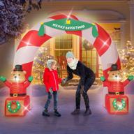 🐻 rocinha 7.5 ft tall soldier bear archway: festive christmas inflatable with led lights, perfect for yard art and family decorations logo