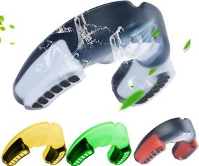 img 2 attached to 👄 Premium 4-Pack Youth Sports Mouth Guard for Football, Basketball, Lacrosse, Hockey, MMA, Boxing, Jiu Jitsu - Includes Free Case!