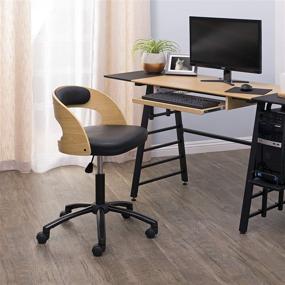 img 3 attached to Calico Designs 18700: Stylish Black/Ashwood Student Art Chair for Optimal Comfort and Productivity