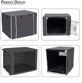 img 2 attached to Waterproof and Windproof Dog Crate Cover for Wire Crates, Cage - Indoor/Outdoor Pet Kennel Protection (Cover only)