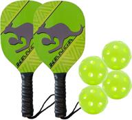 🏓 enhance your pickleball game with pickleballcentral kanga wood paddles - 2 paddle/4 ball bundle логотип