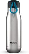 🧴 zoku stainless steel vacuum insulated bottle, 500ml - silver, zk142 logo