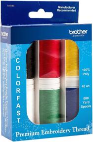 img 1 attached to 🧵 Premium Embroidery Thread - Brother SAEMB6, 6 spools, 100% polyester, Various Colors