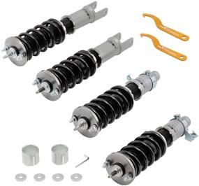 img 4 attached to 🏎 High-Performance Adjustable Damper Coilovers: Honda Civic 1996-2000 & Acura Integra 1990-1993 - Gray