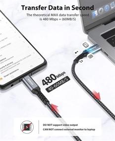 img 2 attached to 💡 NIMASO 60W USB C к USB C Кабель 3-Pack [6.6фт+3.3фт+1фт] - Зарядное устройство Type C PD Быстрая зарядка для Samsung Galaxy S21/S21+/S20+ Ultra Note 20, Pixel 4/3 XL, MacBook Air, iPad Pro 2020