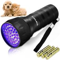 🔦 powerful 395nm uv flashlight: easily spot cat/dog urine, pet stains, and bed bugs - includes pet odor eliminator [batteries included] logo