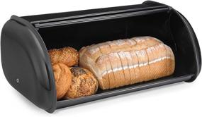 img 1 attached to 🍞 Polder Deluxe Steel Bread Box Black 210201-95