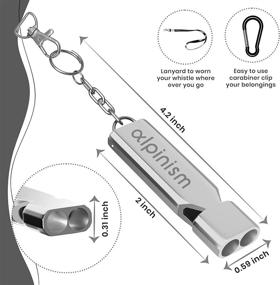 img 2 attached to 🔊 ALPINISM Emergency Whistle Keychain: Loud Double Tube Safety Whistle for Outdoor Activities