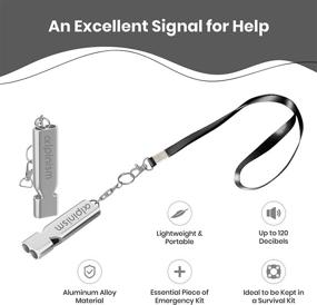 img 1 attached to 🔊 ALPINISM Emergency Whistle Keychain: Loud Double Tube Safety Whistle for Outdoor Activities