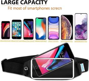 img 1 attached to 🏃 Water Resistant Running Belt for iPhone 13/12/11 Pro Max, Galaxy S10+, Note 20 & More – Fits Large Phones up to 6.9" with OtterBox/Case!