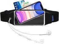 🏃 water resistant running belt for iphone 13/12/11 pro max, galaxy s10+, note 20 & more – fits large phones up to 6.9" with otterbox/case! logo