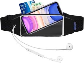 img 4 attached to 🏃 Water Resistant Running Belt for iPhone 13/12/11 Pro Max, Galaxy S10+, Note 20 & More – Fits Large Phones up to 6.9" with OtterBox/Case!