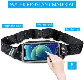 img 3 attached to 🏃 Water Resistant Running Belt for iPhone 13/12/11 Pro Max, Galaxy S10+, Note 20 & More – Fits Large Phones up to 6.9" with OtterBox/Case!