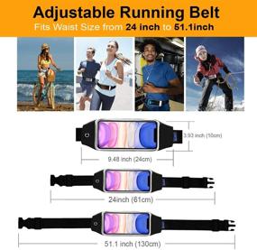 img 2 attached to 🏃 Water Resistant Running Belt for iPhone 13/12/11 Pro Max, Galaxy S10+, Note 20 & More – Fits Large Phones up to 6.9" with OtterBox/Case!