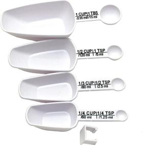 img 2 attached to 🥄 Chef Craft Select Plastic Measuring Scoop Set - 1/4 tsp, 1/2 tsp, 1 tsp, 1 tbsp, 1/4 cup, 1/3 cup, 1/2 cup, and 1 cup sizes - White