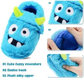 img 3 attached to FLYFUPPY Slippers Monster Toddler Outdoor Boys' Shoes: Fun and Durable Footwear for Active Little Ones