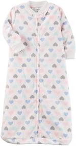 img 1 attached to 👶 Carter's Baby Girls' Heart Print Sleep Bag - White - Size Small