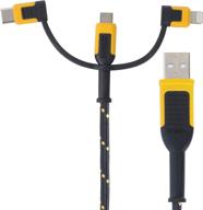 dewalt lightning micro usb cable with enhanced durability logo