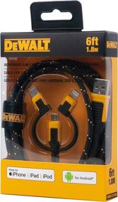 img 1 attached to DEWALT Lightning Micro USB Cable with Enhanced Durability