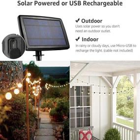 img 1 attached to 🌞 SUNTHIN Solar String Lights Outdoor-48ft with 24 Shatterproof G40 LED Bulbs, Waterproof Solar Powered Lights for Patio, Backyard, Garden, Camping, Outdoor Party