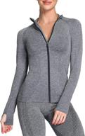 aoxjox womens workout full zip charcoal sports & fitness and leisure sports & game room логотип