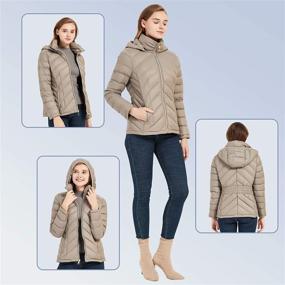 img 2 attached to 🧥 BINACL Women's Down Jackets - Winter Packable Lightweight Hooded Quilted Puffer Coat in XS-XL Sizes